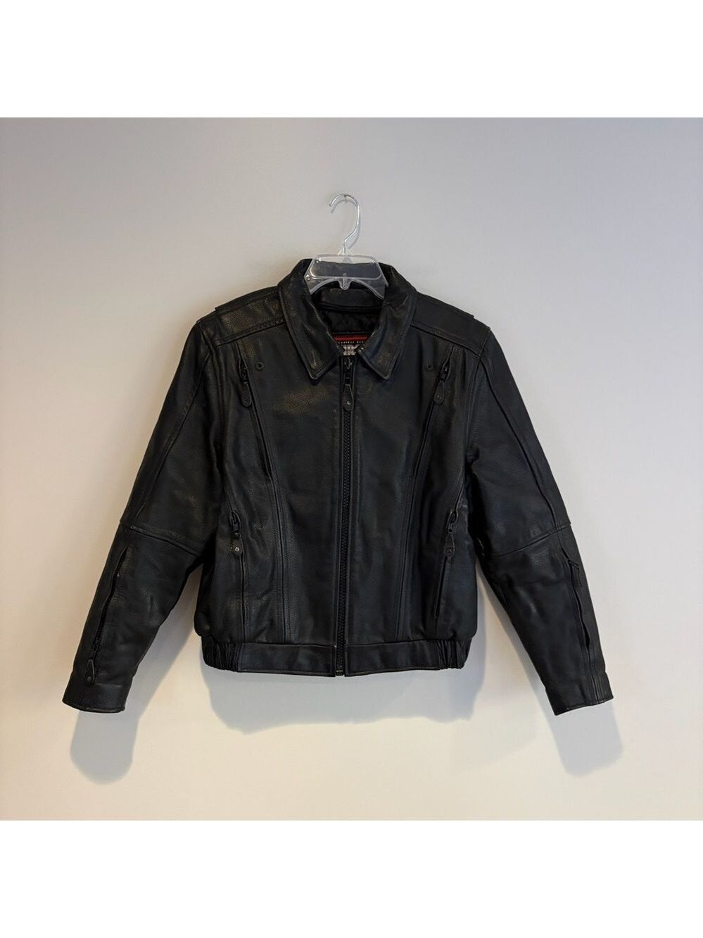 First Classics Black Leather Moto Jacket with Thinsulate Lining